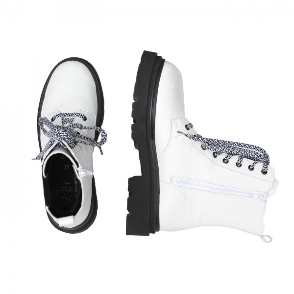 Lei By Tessamino Damenstiefel Frizzi weiss/schwarz Schlussverkauf