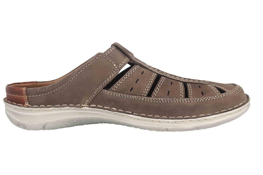 ﻿ Josef Seibel Anvers 76 Pantoletten in Übergrößen Grau 43676 21 711 große Herrenschuhe Weihnachtsangebot