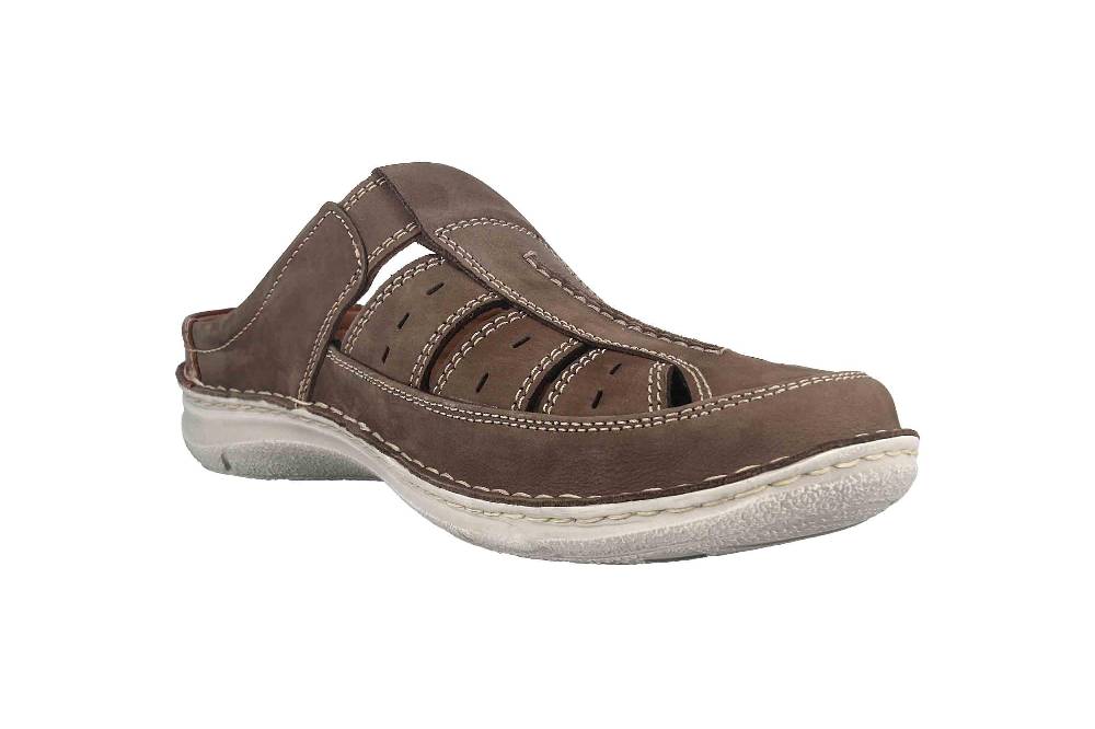 ﻿ Josef Seibel Anvers 76 Pantoletten in Übergrößen Grau 43676 21 711 große Herrenschuhe Weihnachtsangebot