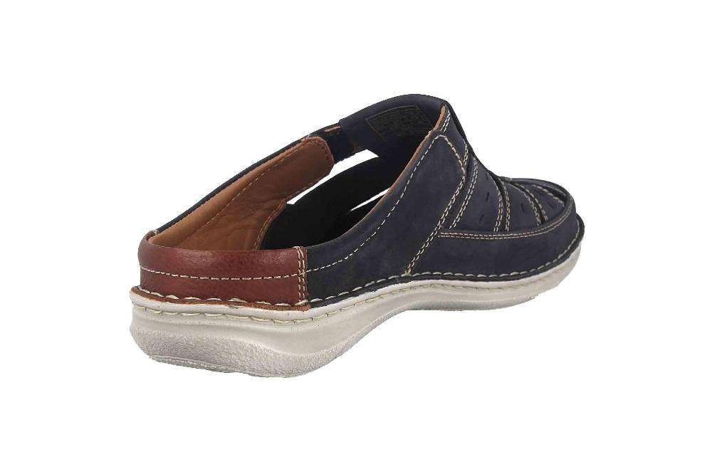 Josef Seibel Anvers 76 Pantoletten in Übergrößen Blau 43676 21 526 große Herrenschuhe Jubiläumsangebot