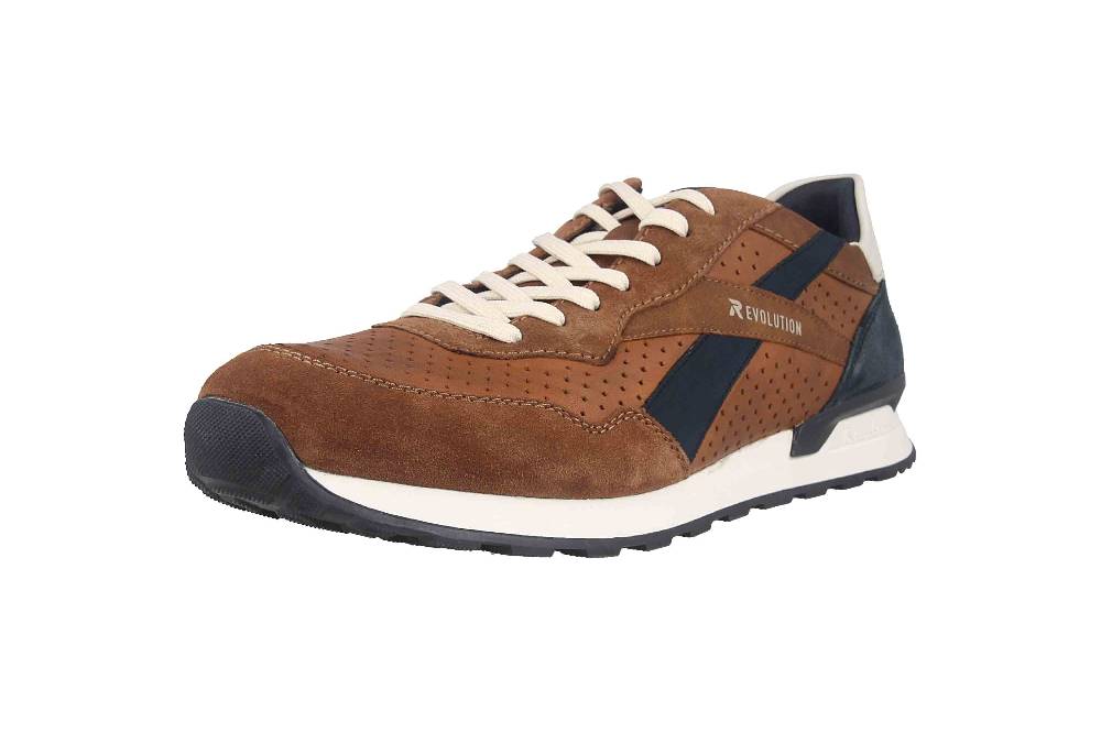 Rieker Evolution Sneaker in Übergrößen Braun U0302-24 große Herrenschuhe Nur für heute