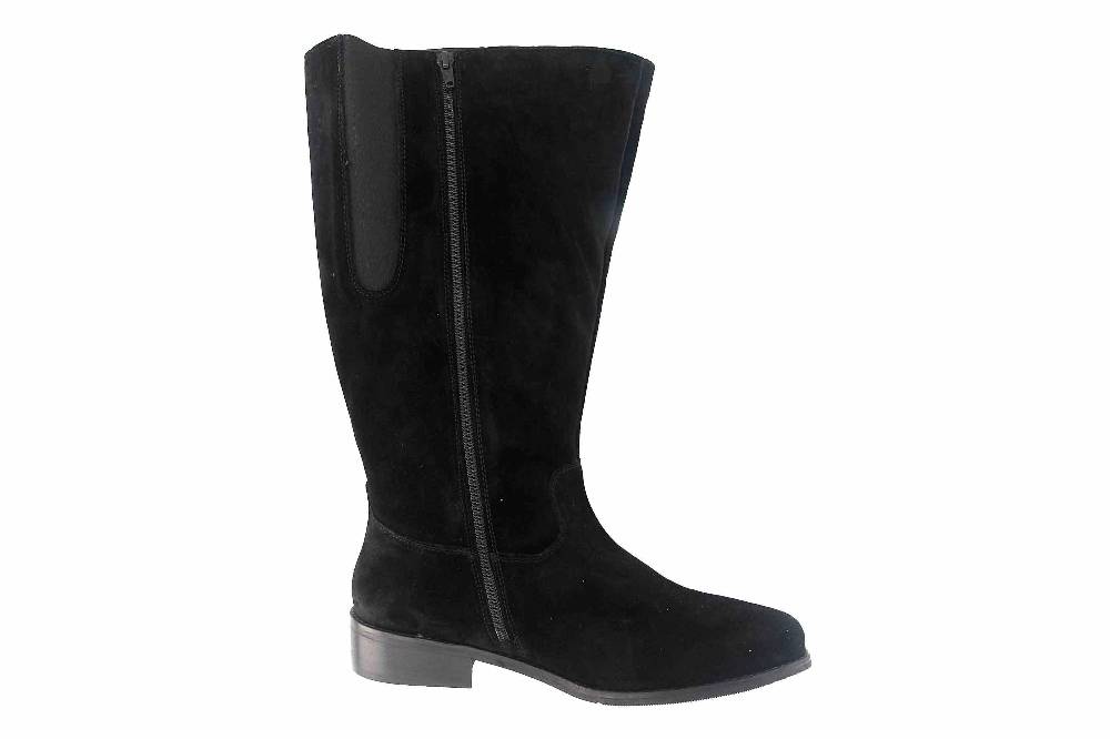 MayBe Weitschaftstiefel in Übergrößen Schwarz 67667 Black große Damenschuhe Preisnachlass