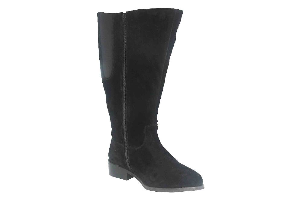 MayBe Weitschaftstiefel in Übergrößen Schwarz 67667 Black große Damenschuhe Preisnachlass