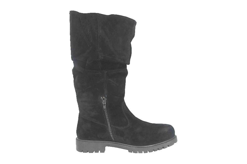 MayBe Weitschaftstiefel in Übergrößen Schwarz 67663 Black große Damenschuhe Black Friday