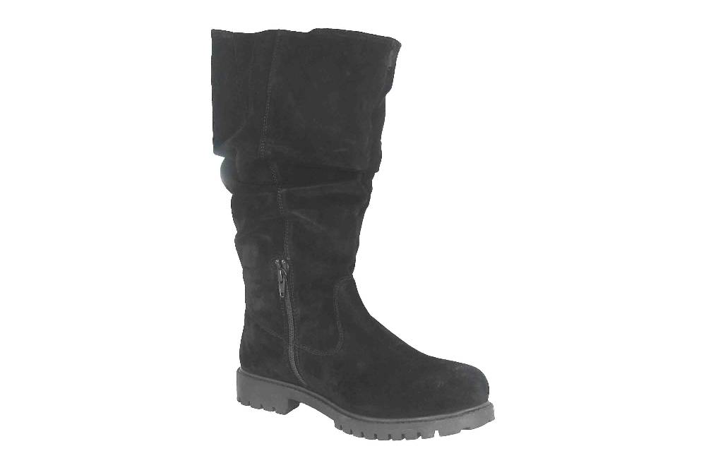 MayBe Weitschaftstiefel in Übergrößen Schwarz 67663 Black große Damenschuhe Black Friday