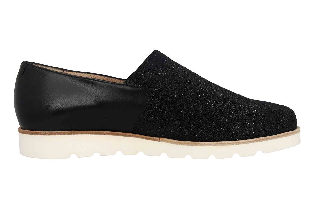 Sioux Meredith-705-XL Slipper in Übergrößen Schwarz 63580 große Damenschuhe Kauf eins, bekomm eins gratis