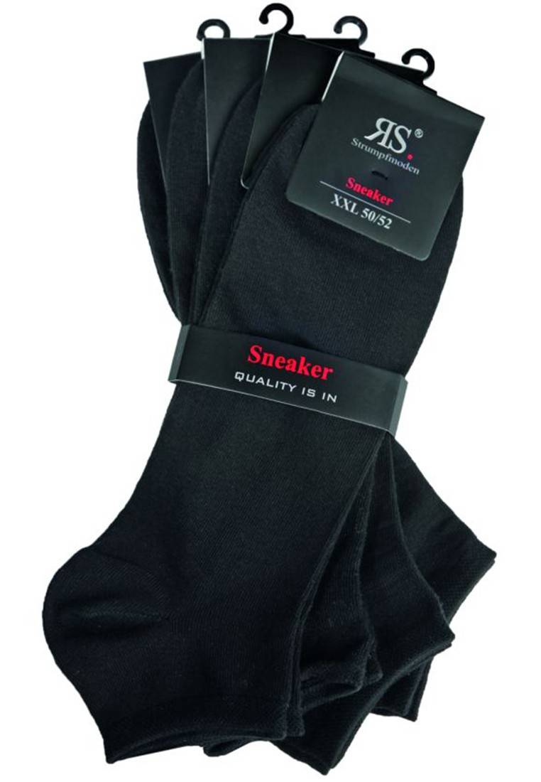 RIESE - Herren Sneakersocken 4er Pack - 31050 Schwarz XXL Socken Discount Store für neue Produkte