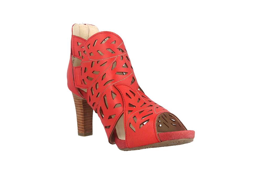 Laura Vita Sandaletten in Übergrößen Rot ALBANE 048 Rouge große Damenschuhe 50% Rabatt für begrenzte Zeit