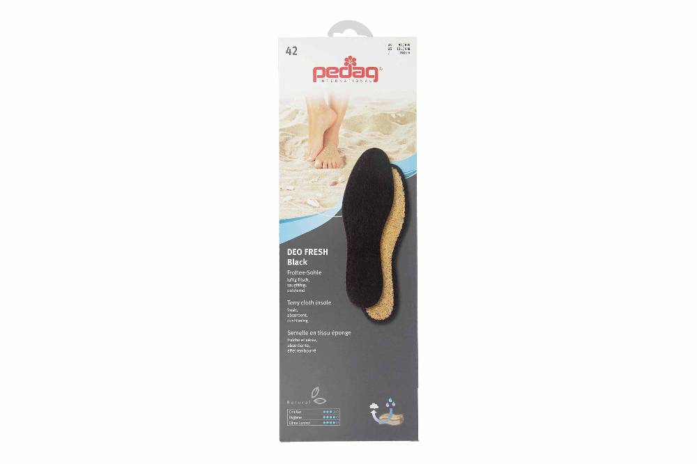 pedag - DEO FRESH BLACK - 2806/1062 Barfuß-Einlegesohle Großer Ausverkauf
