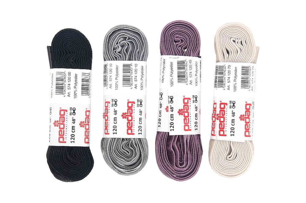 pedag - SAMTSENKEL - Schnürsenkel 120 cm (1 Paar)- Diverse Farben Begrenztes Angebot