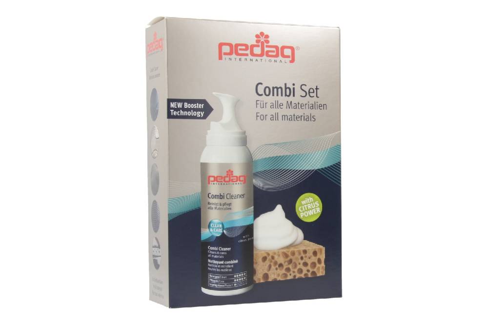 pedag - PFLEGE SCHAUM Combi Set mit Schwamm - Lederpflege 125 ml Exklusivangebot