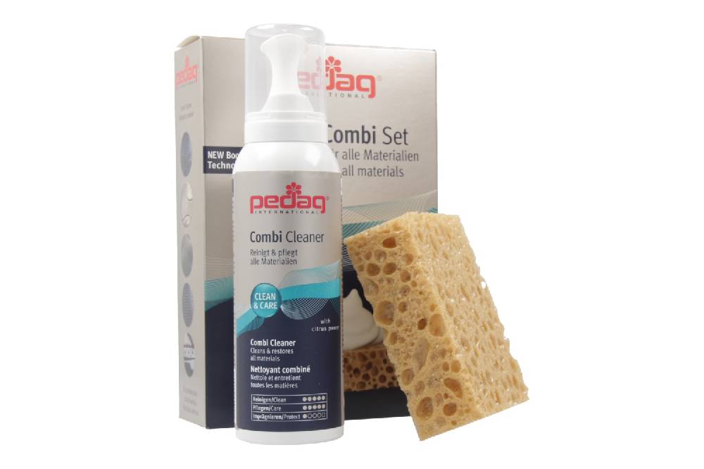 pedag - PFLEGE SCHAUM Combi Set mit Schwamm - Lederpflege 125 ml Exklusivangebot