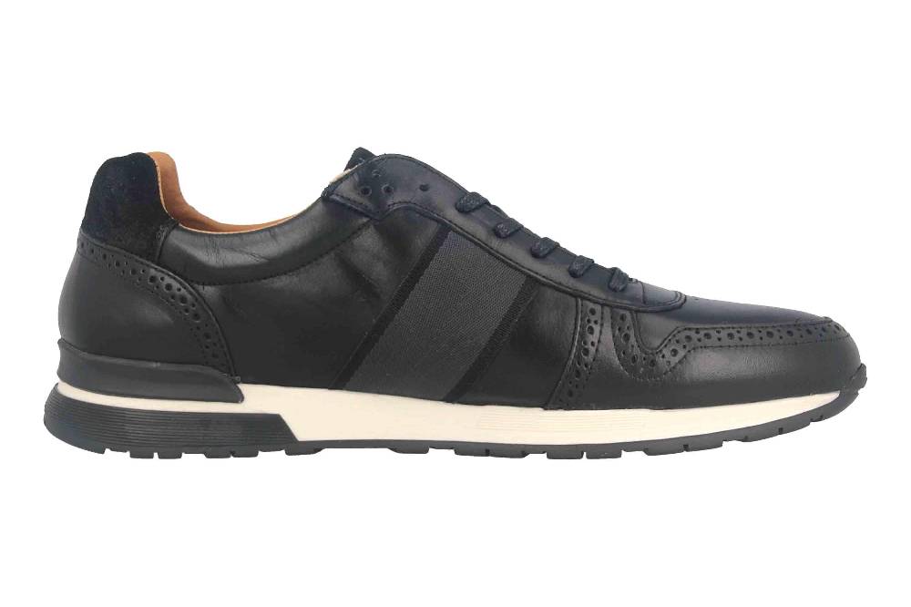 Pantofola d'Oro SANGANO UOMO LOW XL Sneaker in Übergrößen Schwarz 10203019.25Y/10203070.25Y große Herrenschuhe Saisonale Angebote