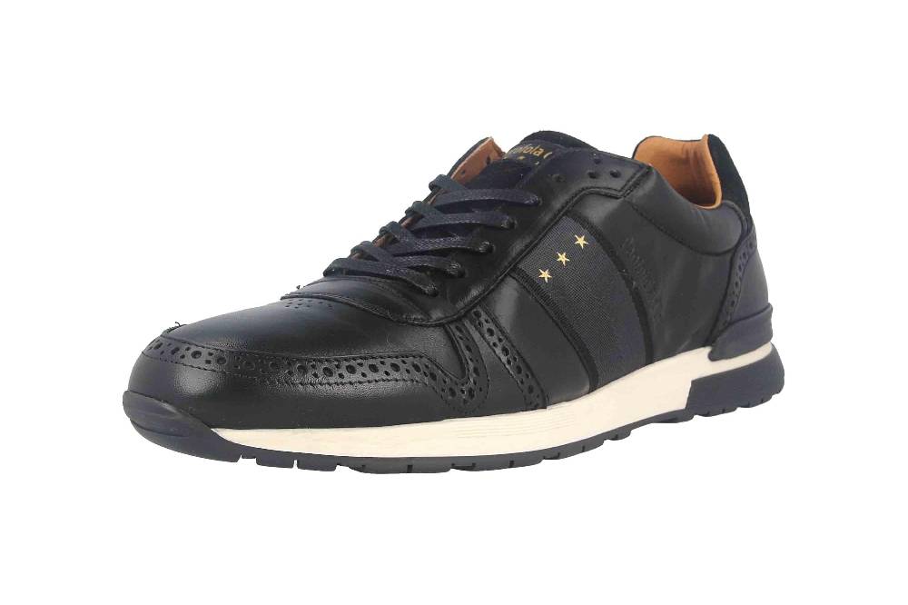 Pantofola d'Oro SANGANO UOMO LOW XL Sneaker in Übergrößen Schwarz 10203019.25Y/10203070.25Y große Herrenschuhe Saisonale Angebote