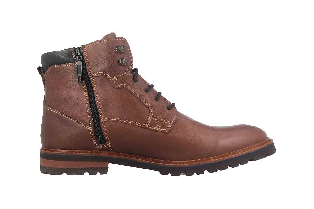 Fretz Men Milano Boots in Übergrößen Braun 6331.9712-12 große Herrenschuhe Fabrikladen