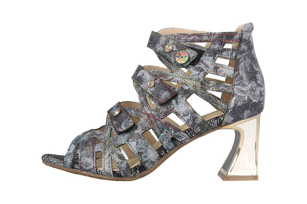 Laura Vita Sandaletten in Übergrößen Mehrfarbig JACBO 01 Acier große Damenschuhe