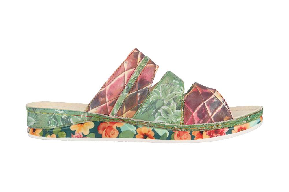 Laura Vita Pantoletten in Übergrößen Mehrfarbig BRCUELO 75 Vert große Damenschuhe Angebote