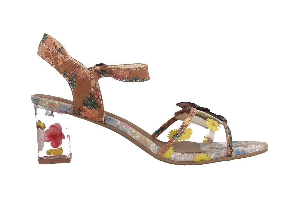 Laura Vita Sandaletten in Übergrößen Mehrfarbig LUCIAO 08 Beige große Damenschuhe Schlussverkauf