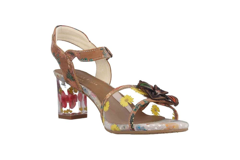 Laura Vita Sandaletten in Übergrößen Mehrfarbig LUCIAO 08 Beige große Damenschuhe Schlussverkauf