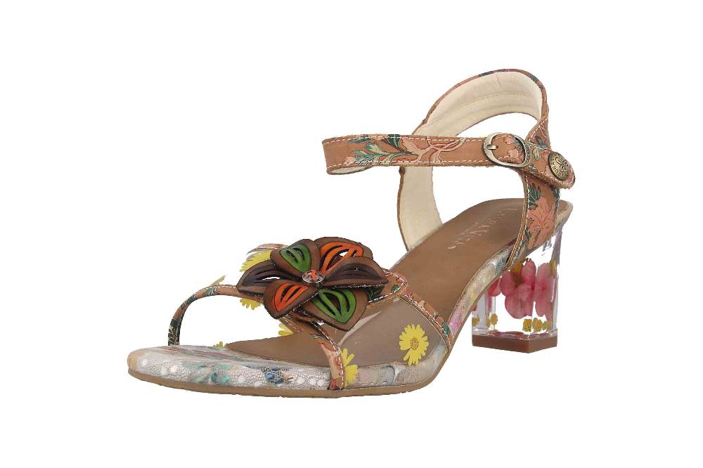 Laura Vita Sandaletten in Übergrößen Mehrfarbig LUCIAO 08 Beige große Damenschuhe Schlussverkauf