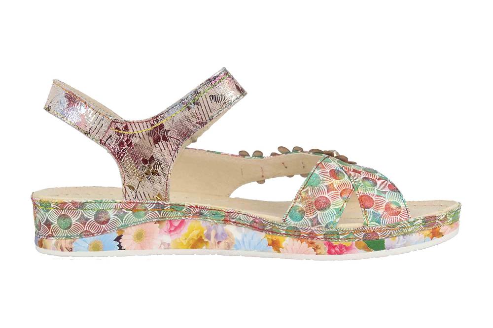 Laura Vita Sandalen in Übergrößen Mehrfarbig BRCUELO 81 Café große Damenschuhe Günstiger Verkauf