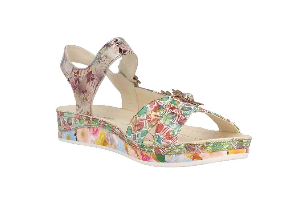 Laura Vita Sandalen in Übergrößen Mehrfarbig BRCUELO 81 Café große Damenschuhe Günstiger Verkauf