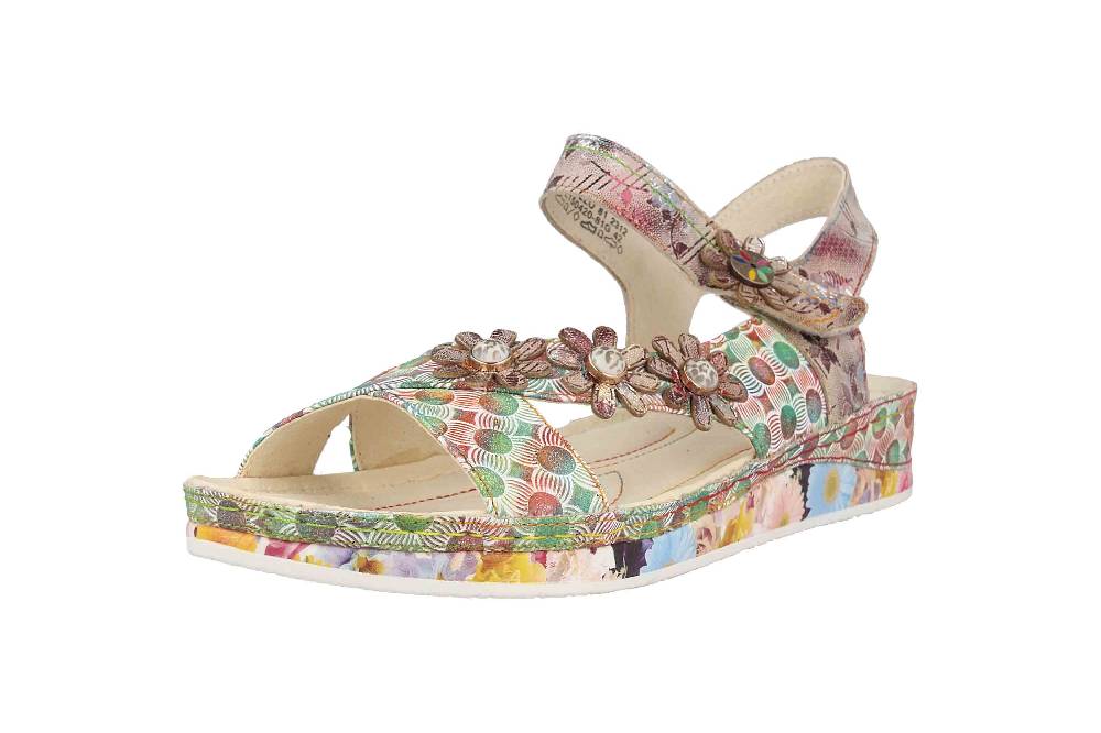 Laura Vita Sandalen in Übergrößen Mehrfarbig BRCUELO 81 Café große Damenschuhe Günstiger Verkauf