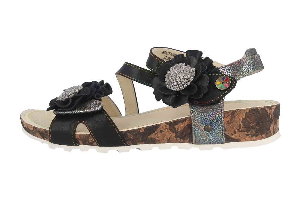 Laura Vita Sandalen in Übergrößen Mehrfarbig BRCYANO 68 Noir große Damenschuhe