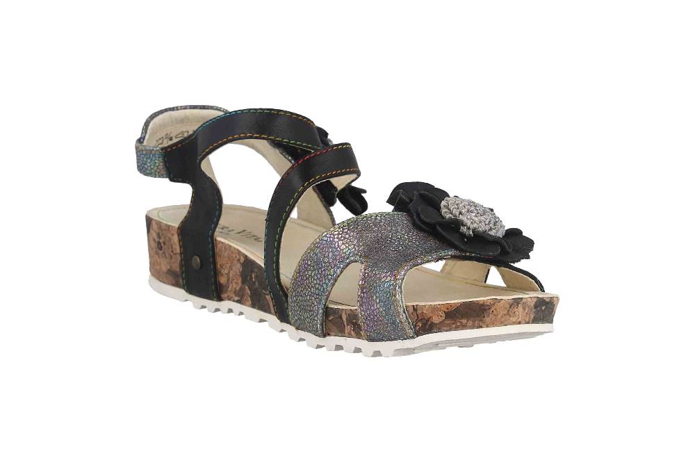 Laura Vita Sandalen in Übergrößen Mehrfarbig BRCYANO 68 Noir große Damenschuhe Kostenloser Versand