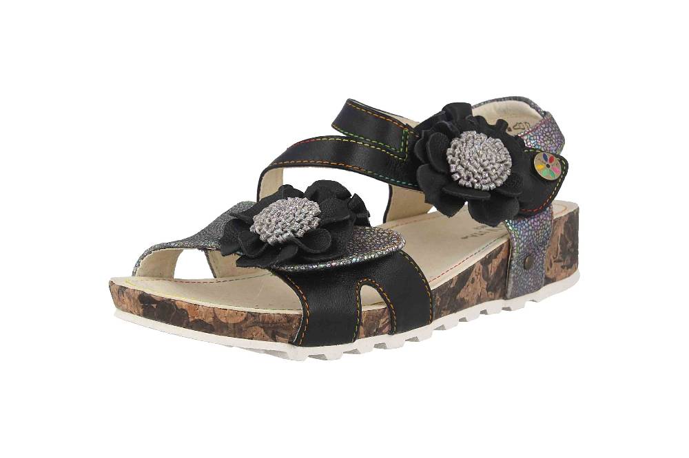 Laura Vita Sandalen in Übergrößen Mehrfarbig BRCYANO 68 Noir große Damenschuhe Kostenloser Versand