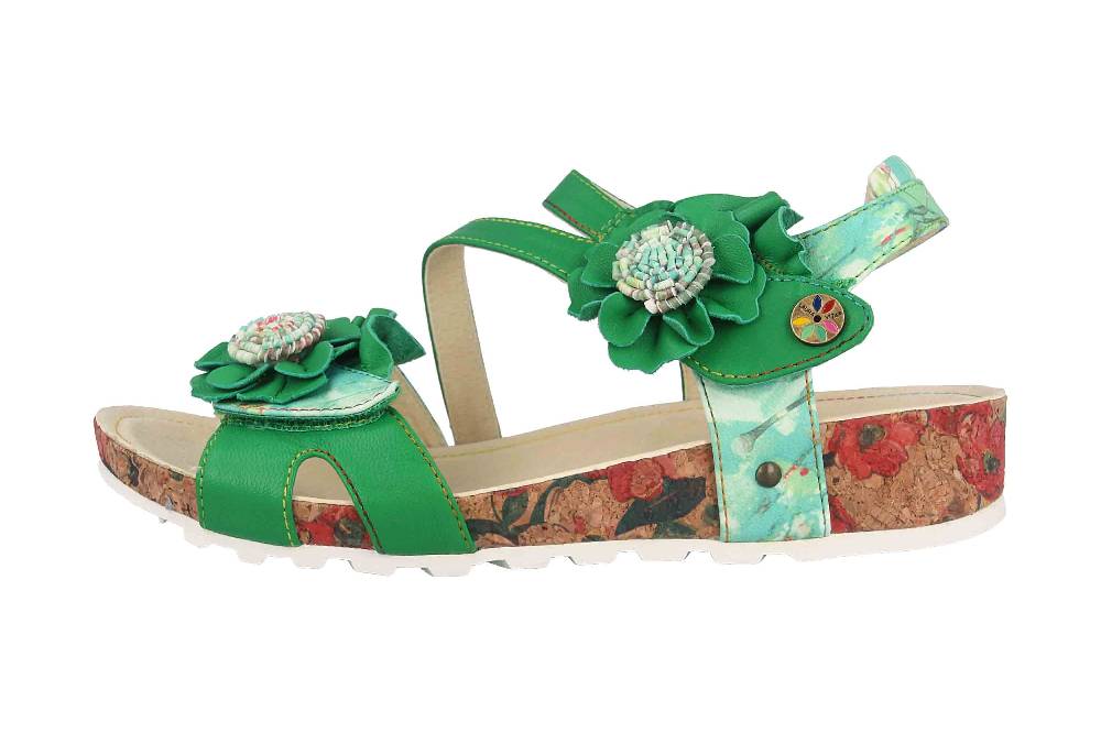 Laura Vita Sandalen in Übergrößen Mehrfarbig BRCYANO 68 Vert große Damenschuhe