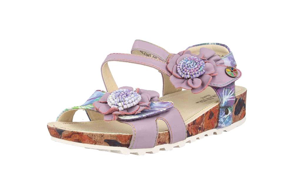 Laura Vita Sandalen in Übergrößen Mehrfarbig BRCYANO 68 Lilas große Damenschuhe Fabrik Onlineshop