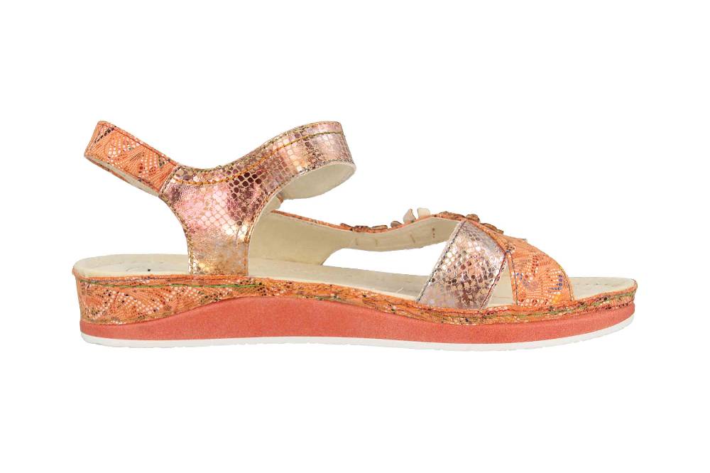 Laura Vita Sandalen in Übergrößen Mehrfarbig BRCUELO 81 Orange große Damenschuhe Versandkostenfrei