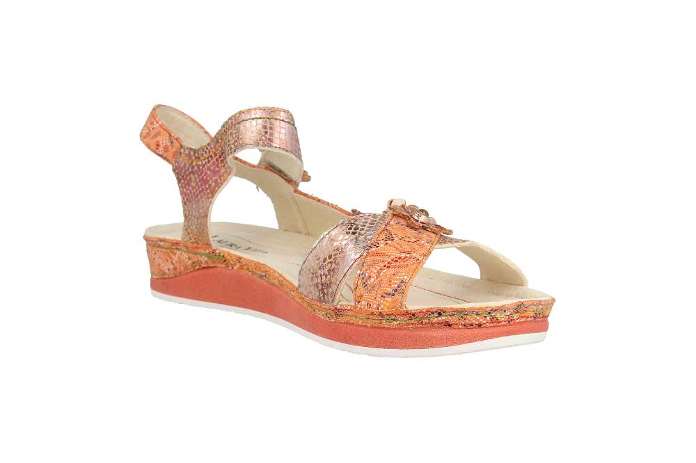 Laura Vita Sandalen in Übergrößen Mehrfarbig BRCUELO 81 Orange große Damenschuhe Versandkostenfrei