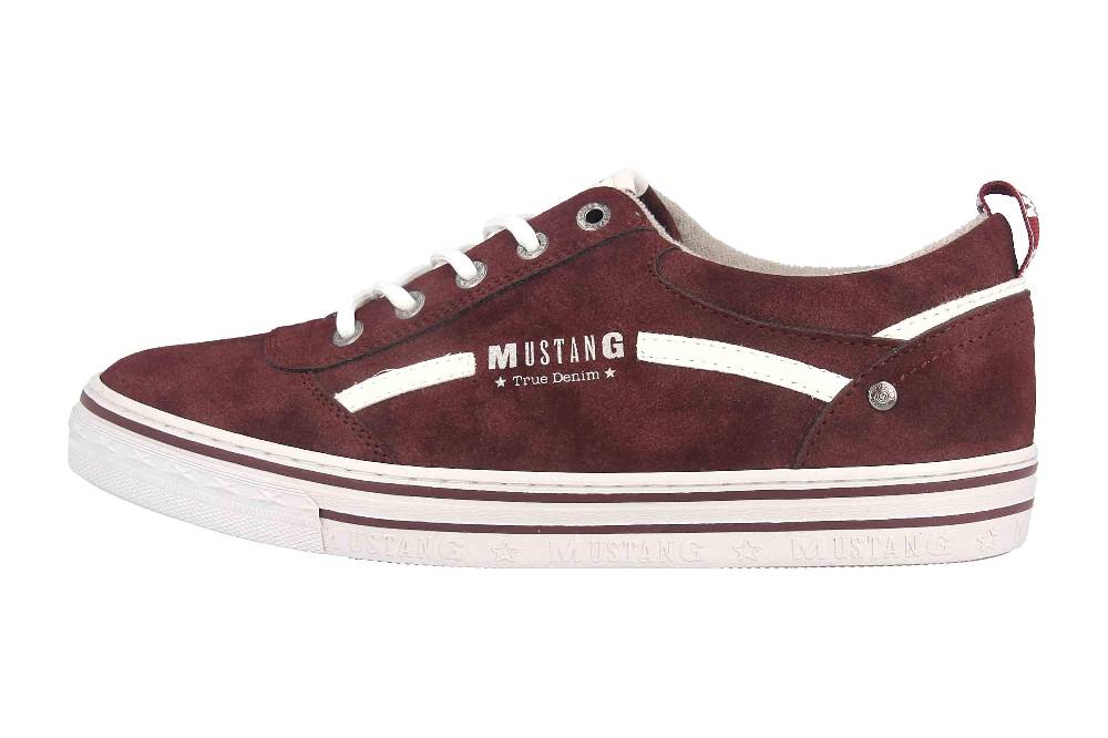 Mustang Shoes Sneaker in Übergrößen Bordeaux 1354-312-55 große Damenschuhe