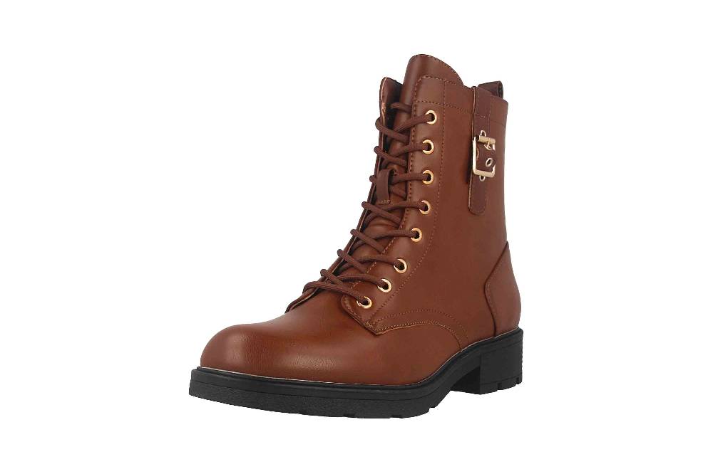 Fitters Footwear Angela Stiefeletten in Übergrößen Braun 2AA0380202 Cognac große Damenschuhe Riesige Ersparnisse