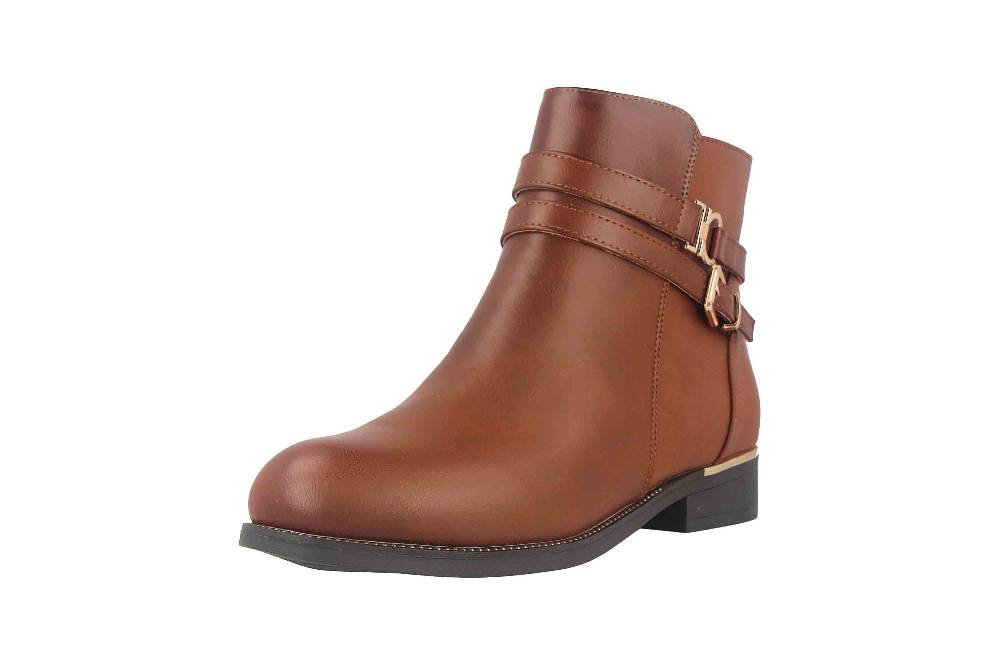 Fitters Footwear Sina Stiefeletten in Übergrößen Braun 2AA0211306 Cognac große Damenschuhe Super Sparpreis