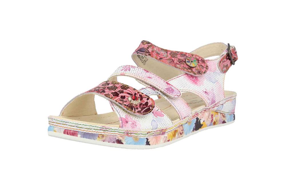 Laura Vita Sandalen in Übergrößen Mehrfarbig BRCUELO 06 Cerise große Damenschuhe Letzte 2 Tage