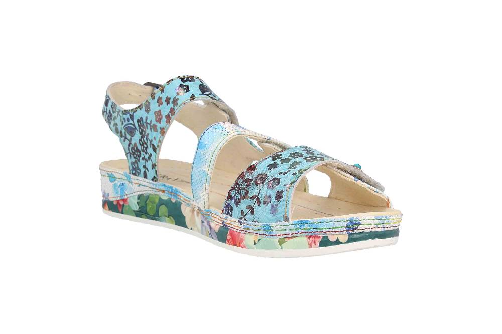 Laura Vita Sandalen in Übergrößen Mehrfarbig BRCUELO 06 Indigo große Damenschuhe Letzter Tag