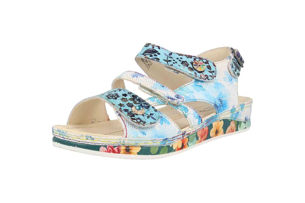 Laura Vita Sandalen in Übergrößen Mehrfarbig BRCUELO 06 Indigo große Damenschuhe Letzter Tag