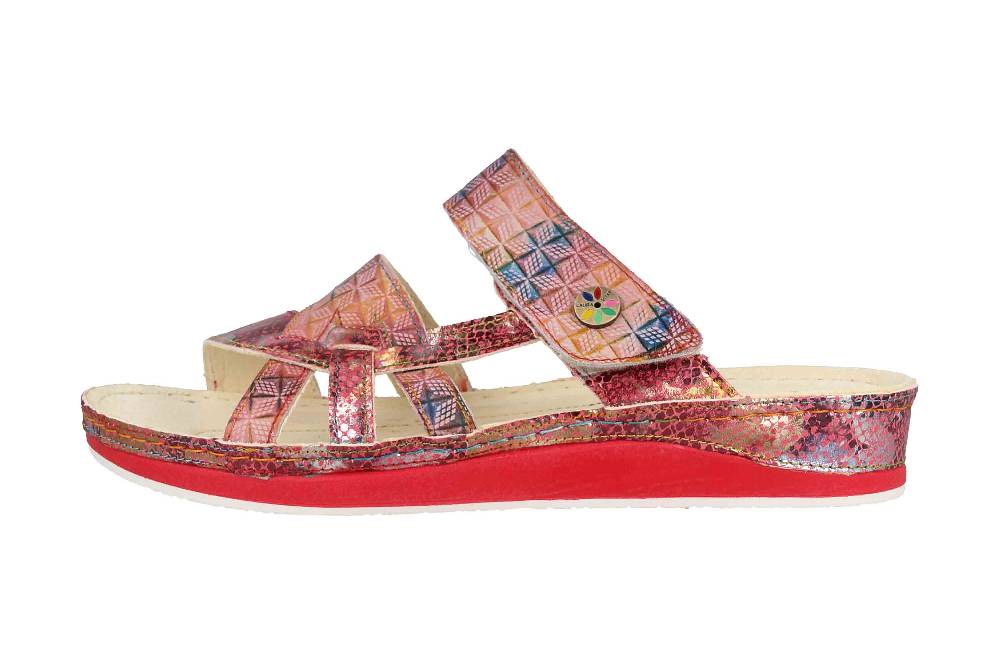 Laura Vita Pantoletten in Übergrößen Mehrfarbig BRUEL 05 Fushia große Damenschuhe