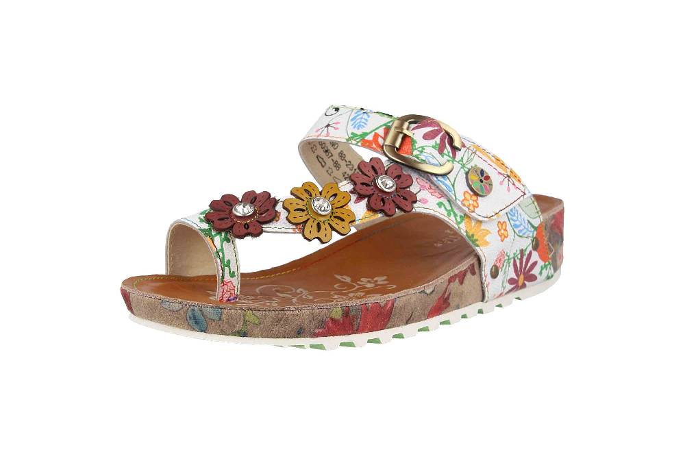 Laura Vita Pantoletten in Übergrößen Mehrfarbig BRCYANO 88 Blanc große Damenschuhe Nur für heute