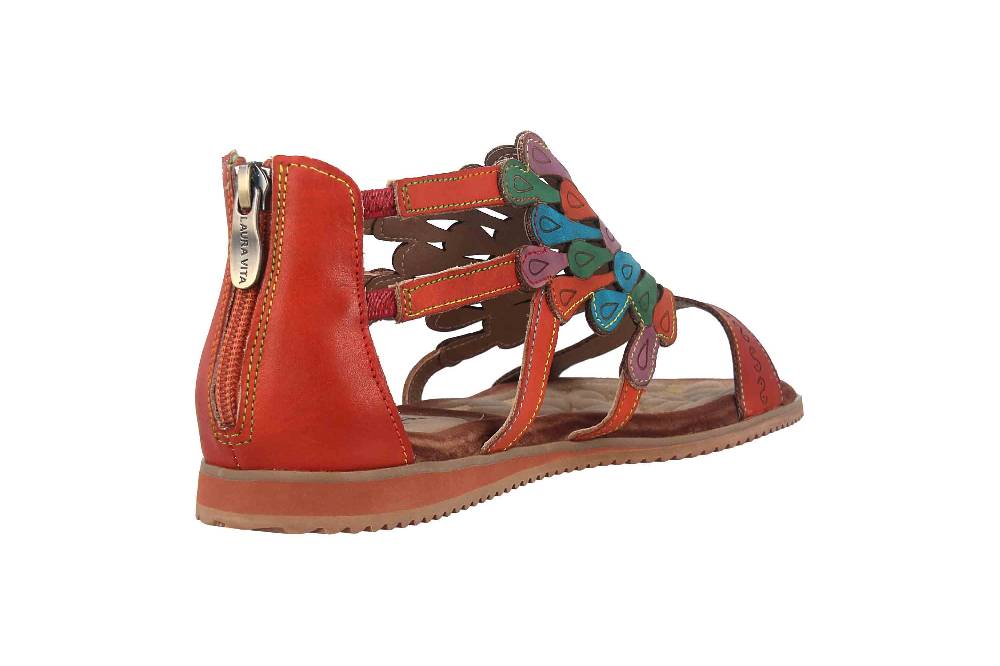 Laura Vita Sandalen in Übergrößen Mehrfarbig VACA Orange große Damenschuhe Vierteljährliche Förderung