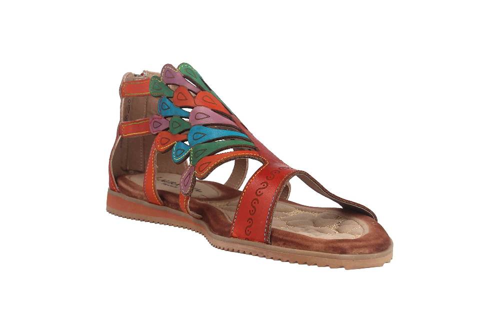 Laura Vita Sandalen in Übergrößen Mehrfarbig VACA Orange große Damenschuhe Vierteljährliche Förderung