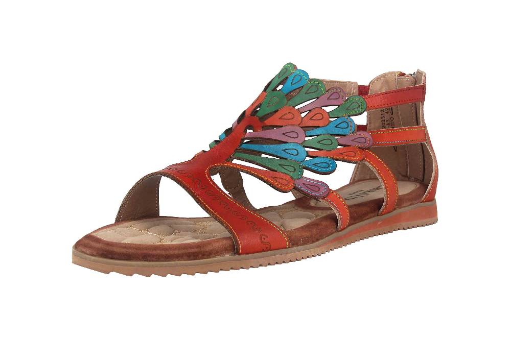 Laura Vita Sandalen in Übergrößen Mehrfarbig VACA Orange große Damenschuhe Vierteljährliche Förderung