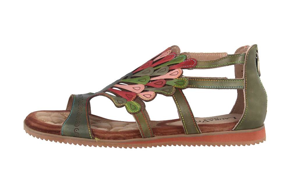 Laura Vita Sandalen in Übergrößen Mehrfarbig VACA Kaki große Damenschuhe
