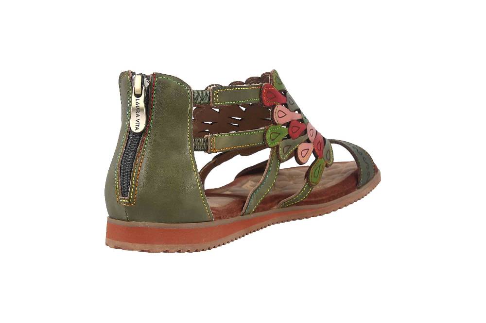 Laura Vita Sandalen in Übergrößen Mehrfarbig VACA Kaki große Damenschuhe Bis zu 55% Rabatt