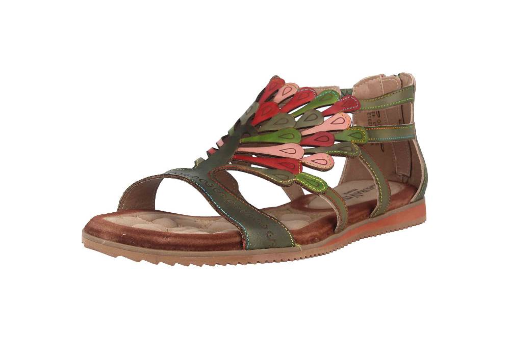 Laura Vita Sandalen in Übergrößen Mehrfarbig VACA Kaki große Damenschuhe Bis zu 55% Rabatt