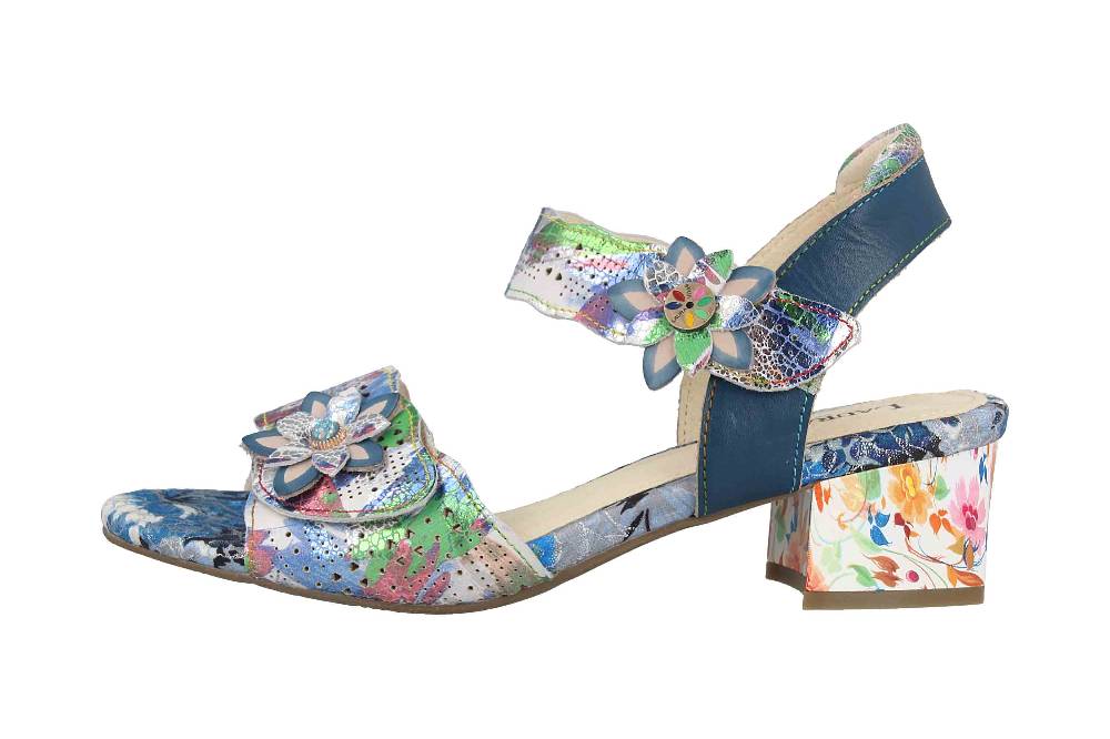 Laura Vita Sandaletten in Übergrößen Mehrfarbig HUCBIO 05 Bleu große Damenschuhe