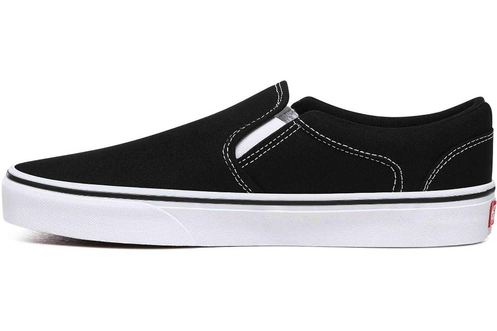 VANS MN Asher (Canvas)Blk/Wht Sneaker in Übergrößen Schwarz VN000SEQ1871 große Herrenschuhe